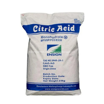 Ensign Citric Monohydrate BP USP PCC E330